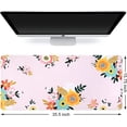 thumbnail image 2 of Large Gaming Mouse Pad, Non-Slip Rubber Base Water-Resistant Mousepad Desk Mat, 35.4" x 15.75" Extended Keyboard Pad Desk Pad with Stitched Edges for Home Office Gaming, Camellia, 2 of 7