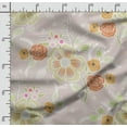 thumbnail image 2 of Soimoi Chinese Floral Printed, Cotton Satin Spandex, Sewing Fabric by The Yard 54 Inch Wide, Decorative Fabric for Dresses and Home Accents, Tawny Brown, 2 of 5