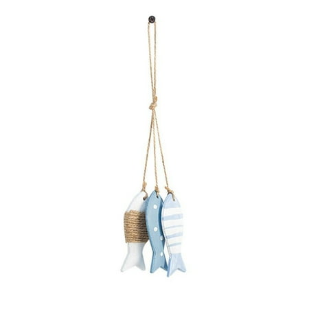 

Small Fish String Wooden Fish Sea Pendant for Kindergarten Decoration (Dot Three Fish String)