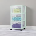 thumbnail image 5 of Sterilite 3 Drawer Cart Plastic, Classic Mint, Set of 2, 5 of 14