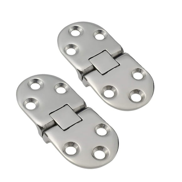 NRC&XRC Charnières de Porte en Acier Inoxydable Marine 316 SS Poli Miroir 66MM x 29MM(2.6 Pouces*1.2 Pouces) Paire pour Bateau, RVs
