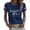 Navy, variant on Women's Graphic Print T-Shirt Patriotic Union Jack Short Sleeve Round Neck Casual Summer Tee for Holiday