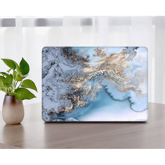 KSK KAISHEK Compatible with MacBook Air 13.6 Inch Case 2022.0 Rel. Model A2681 m2, Plastic Hard Shell Cover + Black Keyboard Cover, Marble 107_1