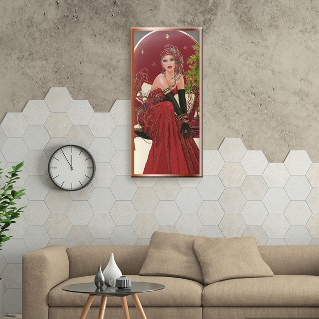 Cuadros Decorativos Kit de pintura de diamante de taladro redondo completo 5D elegante imagen de mujeres nobles (NE155) Ndcxsfigh Nuevos Originales