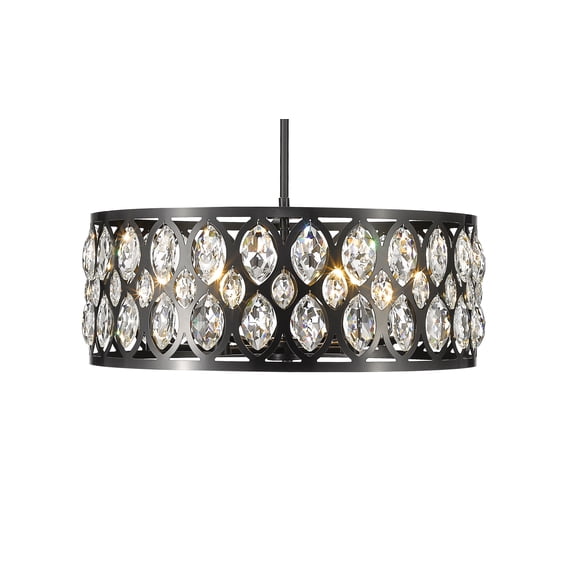 6 Light Chandelier Frame Finish Matte Black
