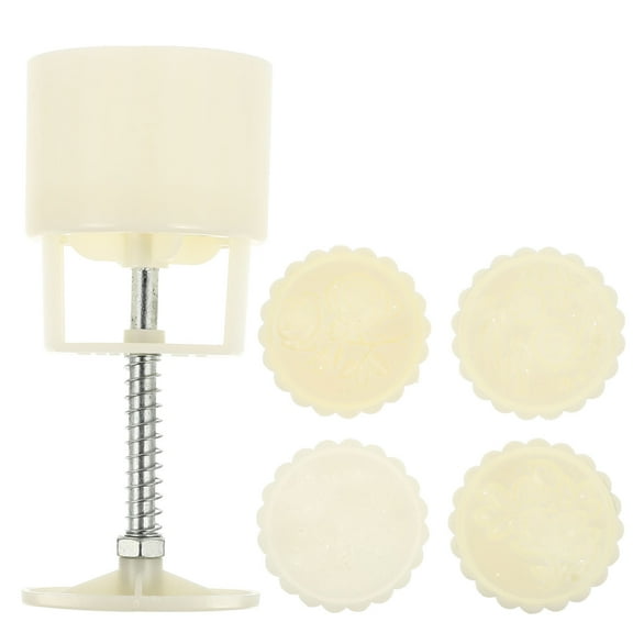 WSTEER 1 Set of Creative Three-dimensional Rose Shaped Moon Cake Molds Baking Utensils (White)