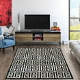 thumbnail image 2 of Couristan Chalet Meander Area Rug, 2' x 4', Black-Ivory, 2 of 12