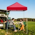 thumbnail image 3 of INTER HUT 5x5 Outdoor Pop up Canopy Gazebo, Instant Easy Set up Outdoor Canopy Commercial Fair Shelter, Red, 3 of 9