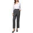 thumbnail image 2 of INSPIRE CHIC Women's Houndstooth Pant for Professional and Stylish Office Look Wear S Black, 2 of 5