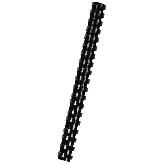 Plastic Comb Binding Spines, 1 1/2 Inch Diameter, Black, 340 Sheets, 50 Pack (52368)