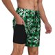 thumbnail image 2 of Balery Christmas Pattern At Buffalo Plaid Bañador para hombre, shorts de playa de secado rápido con entrepierna y forro de compresión-Medium, 2 of 6