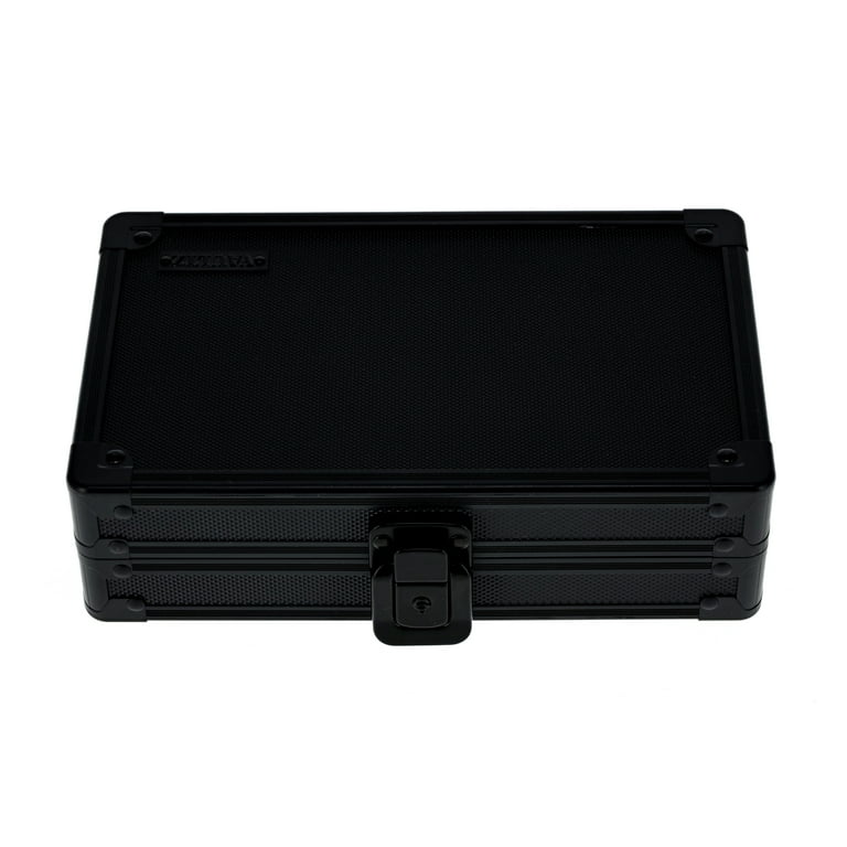 2 pack) The Vaultz Locking Supplies and Pencil Box- Black Box