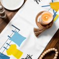 thumbnail image 4 of Laundry Room Clothes Table Runner 13x36in Non-Slip Cotton Linen Table Runners, Cartoon Washing Machine Dresser Scarves TableRunner for Dinner Kitchen Dining Wedding Party, 4 of 9