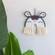 thumbnail image 3 of Decoración de pared de arcoíris con animales de macramé para colgar en la pared, adorno tejido a mano para habitación Ciervo gris, 3 of 8