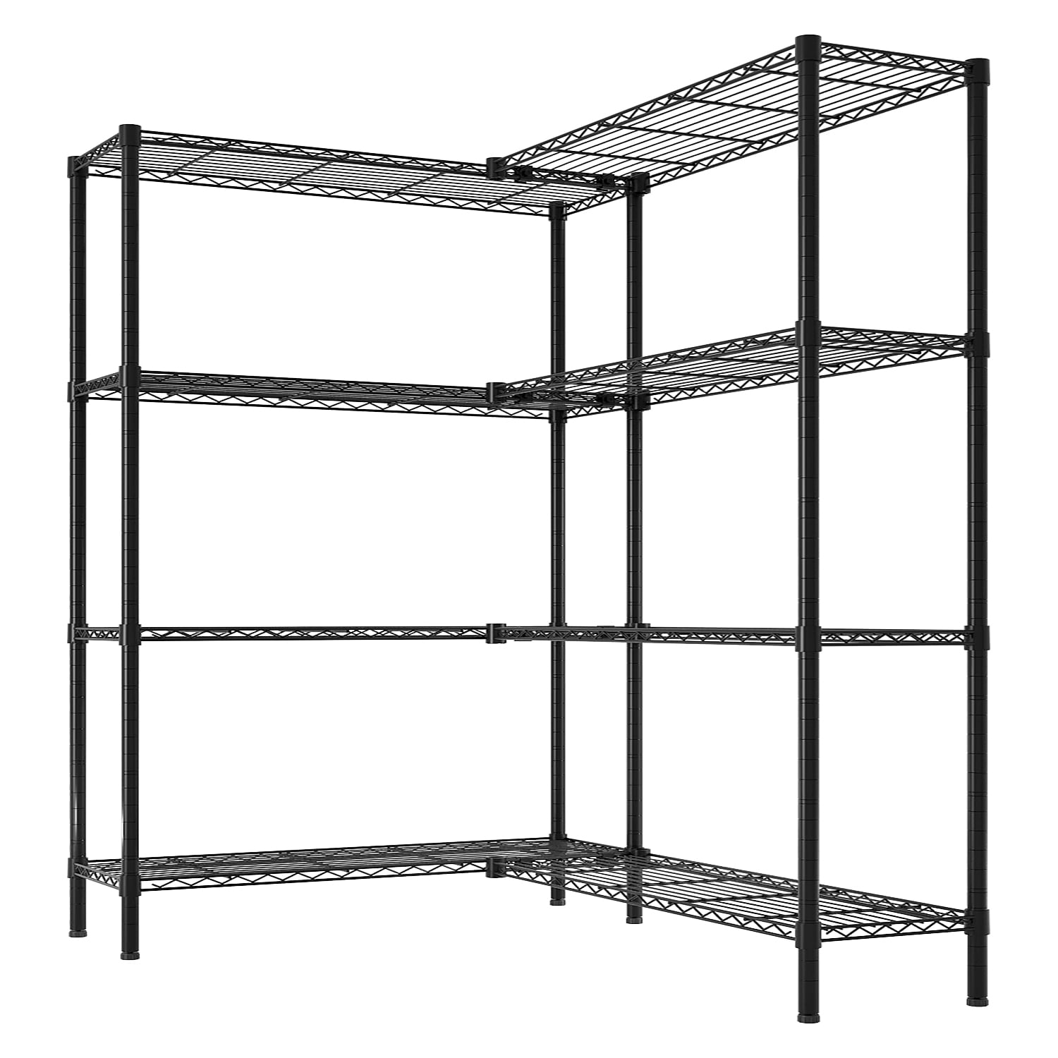 Ktaxon 1140LBS Heavy Duty Wire Shelving, 4-Tier Steel Garage Storage Rack, Adjustable DIY Metal Commercial Shelving for Garage Pantry Storage Organizer, 49.2"W x 13.8"D x 70.8"H