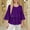 🔥 Purple, variant on Dianli Party Top Women's Sparkly Ruffle 3/4-Sleeve Evening Blouse Flowy Chiffon-Layered V-Neck Wrap Bodice Pleated Ruffle Hem Elastic Cuffs Dressy Sequin-Accent Formal Occasion