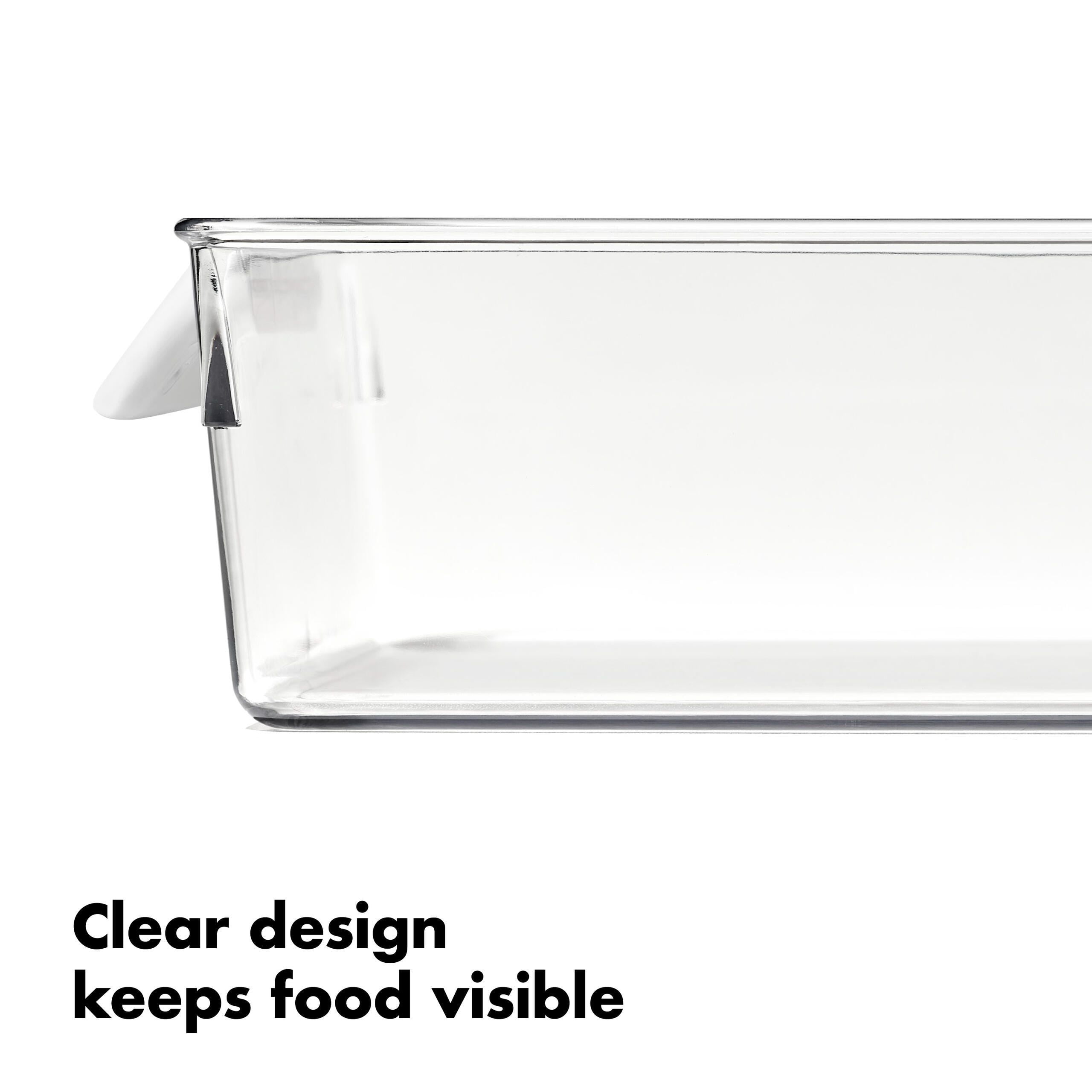 OXO Refrigerator Organizer Container with Handle, 8-Inch x 14-Inch, Clear