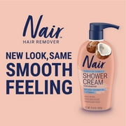 Nair Hair Remover Sensitive Formula Shower Power with Coconut Oil and Vitamin E, 12.6oz