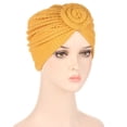 thumbnail image 2 of TRUBKH Boho Headbands Head Wraps Scarf Headbands for Women Women's Headbands Satin Head Scarf Head Coverings for Women Wide Headbands for Women Yellow One Size, 2 of 2