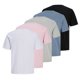thumbnail image 3 of JACK&JONES Camisetas de hombre, pack de 5 - JCOLOGAN SUMMER PRINT, cuello redondo, algodón Rosa/Blanco/Negro S (Small), 3 of 7
