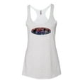 thumbnail image 2 of Wild Bobby, Red Blue and Black Ford Logo | Womens Cars and Trucks Premium Tri-Blend Racerback Tank Top, Heather White, Small, 2 of 3