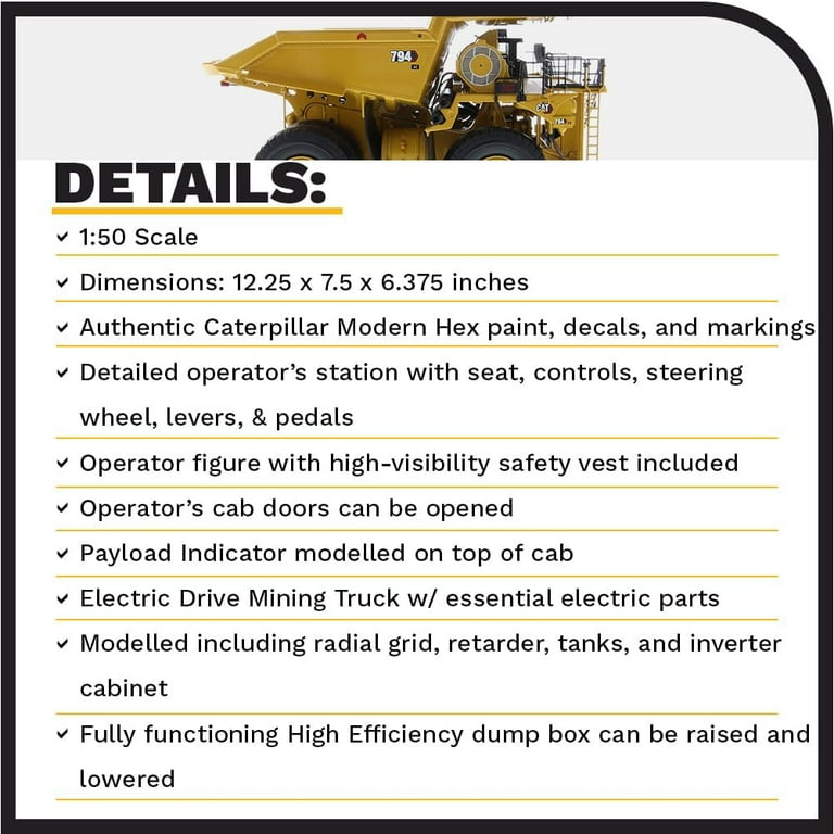 Diecast Masters 1:50 Caterpillar 794 AC Mining Truck | High Line  