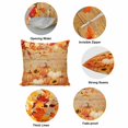 thumbnail image 6 of Throw Pillow Covers, Orange Pumpkins Fall 16x16 Pillow Covers for Couch/Sofa/Bed, Thanksgiving Branches Maple Vintage Wood Decorative Square Linen Cushion Pillowcase for Home Decor, 6 of 9