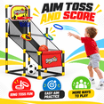 thumbnail image 6 of HXFOU Arcade Basketball Hoop Game for Kids with Ball Return, 3-in-1 Sports Indoor Outdoor Set Toys for Ages 4-12, 6 of 10