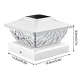thumbnail image 3 of CuiLiyq 1 Pack Solar Post Cap Lights Outdoor, 5.8" x 5.8" x 3.7" Bright Solar Post Lights Outdoor Waterproof, for Deck Fence Posts Garden Patio Decor (White), 3 of 9