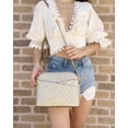 thumbnail image 3 of Michael Kors Jet Set Medium X Cross Dome Pale Gold Metallic Pvc Crossbody Bag, 3 of 3