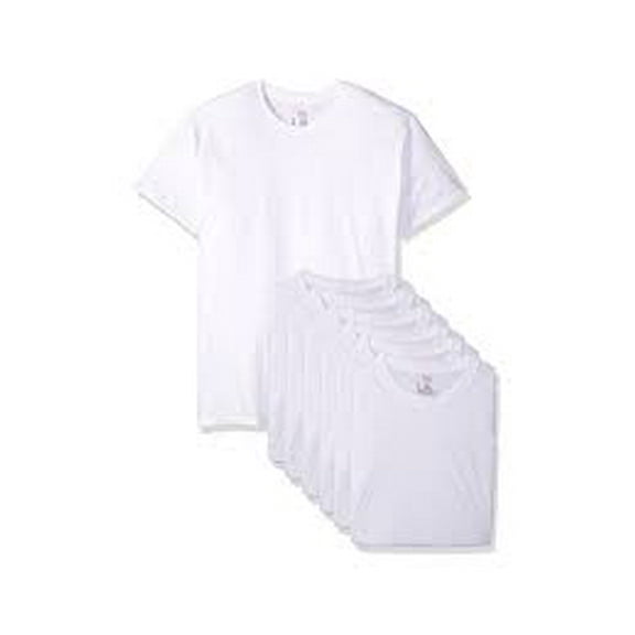 Hanes 6 Pack Premium Original Fit Crew T-Shirts, White, Medium