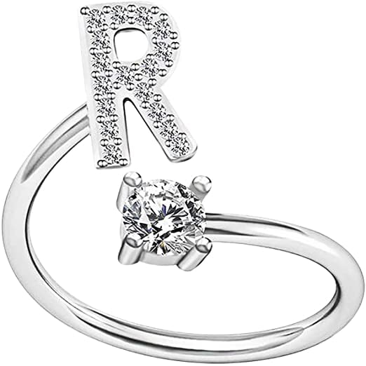 Letter Open Ring Adjustable Women Rings ,Adjustable Fashion Premium Letter Ring Suitable For Girlfriend And Wife R