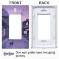 thumbnail image 3 of Yayeee Rocker Switch Wall Plate 2-Gang 4.7"x4.6" Home Decorative Outlet Cover, Black Cat Walking, 3 of 6