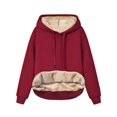 thumbnail image 4 of Sudadera Con Capucha Con Bolsillo De Canguro Sólido, Sudadera Con Capucha Informal De Manga Larga Para Otoño E Invierno, Ropa De Mujer, 4 of 4