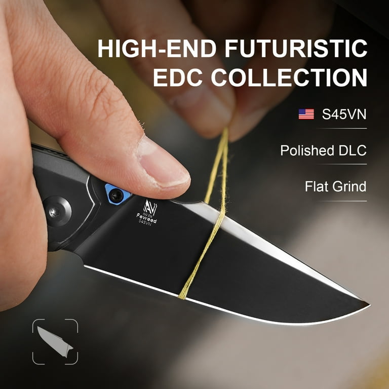 Kizer Pocket Folding Knife Feweed, S45VN Steel Titanium