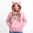 thumbnail image 3 of pop Huntrix Print Cat Ears Hoodie with De-mon Sweatshirt HUNTRX Trendy Pullover All-over Print Fashion Casual Long Sleeve Sweatshirt Pullover Casual Streetwear 2XL, 3 of 4