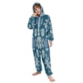 thumbnail image 5 of Soft Big Kids Onesie Pajamas Cozy Loose-Fit Jumpsuits for kids with Pockets for Christmas Lounge & Play Abstract Turtle Pattern, 5 of 8