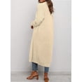 thumbnail image 4 of Womens Casual Long Cardigan Long Sleeve Open Front Sweater Coat Outerwear, 4 of 4