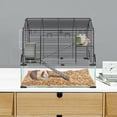 thumbnail image 6 of Gaderth 3 Tiers Hamster Cage with Deep Tempered Glass Bottom, Large Hamster Tank with Running Wheel, Hut, Dish ＆ Water Bottle, Rat Cage for Dwarf, Syrian, Gerbils, Mouse, 6 of 9