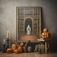 thumbnail image 3 of Ghost Reading Book In The Library, Reading Lover Gift, Vintage Poster, Art Poster Print, Dark Academia, Haunting Ghost, Halloween Decor - Usoppsniper, 3 of 7
