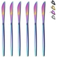 thumbnail image 1 of HOMQUEN Matt Rainbow Dinner Knives Set, 6 Piece, 8.9 Inch, Stainless Steel, Modern Design, Dishwasher Safe, 1 of 7