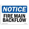 thumbnail image 1 of SignMission OS-NS-A-1218-L-12618 12 x 18 in. OSHA Notice Sign - Fire Main Backflow, 1 of 1