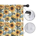 thumbnail image 4 of Blackout Kids Curtains,White Blue Sunflower Pattern Childrens Insulated Curtains Set Of 2,Bedroom Essentials,Toddler Room Decor 52"x63", 4 of 5