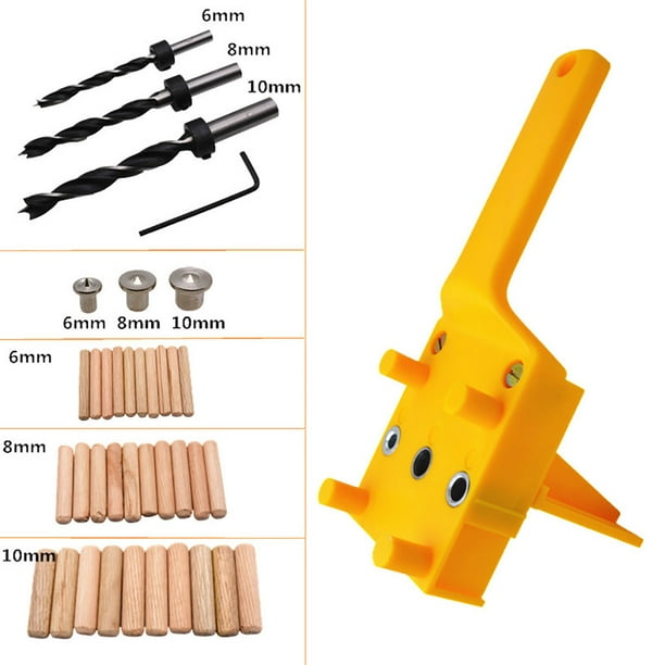 XWSHYW Herramientas para El Hogar Guía de Taladro para Espigas de Carpintería de Mano Sierra de Perforación para Espigas de Madera