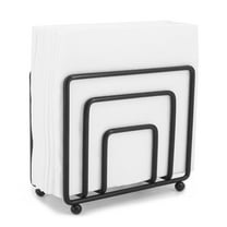 Hosmore Freestanding Metal Napkin Holder for Tables, Dining, Kitchen, Restaurant, Picnic (Black)