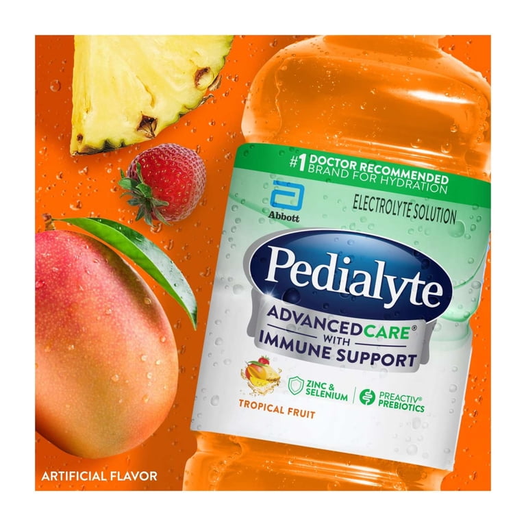 Pedialyte AdvancedCare Electrolyte Solution, Tropical Fruit, 1L, 4 Pack photo 2