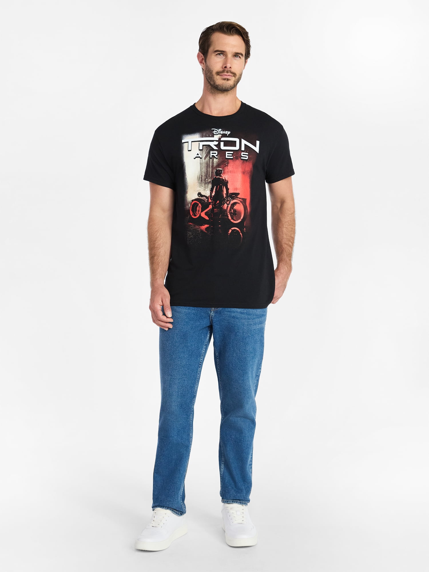 Disney Tron Ares Men's and Big Men's Graphic Tee with Short Sleeves, Sizes S-3XL