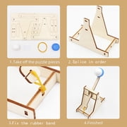 Wooden Construction Science Project Kit - 3D Mechanical Models Assembly for Educational DIY Arts & Crafts Toys