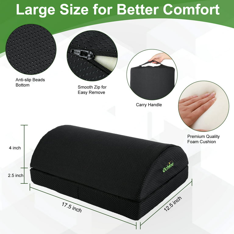 Sky Solutions Under Desk Foot Rest - Memory Foam, Ergonomic, Adjustable  Footrest for Under Desk Cushion, Gaming Stool - Work from Home Essentials 