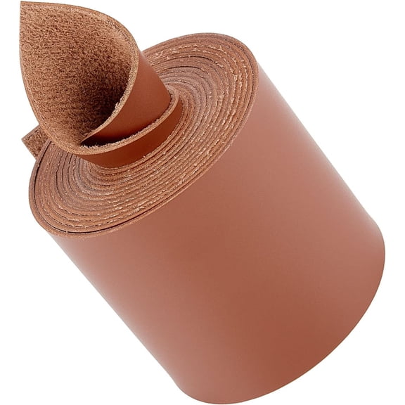 79" Long x 2.8" Wide Matte Brown Leather Straps 2mm Thick Flat Braiding String Strips Leather Lace Stripper Roll Craft Pet Collars Clothing Belts Keychains Single Sided Leather Supplies diy Peru